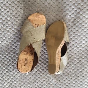 a.n.a Shoes - Strappy slip on wedge sandal a.n.a Shoes - Strappy slip on wedge sandal